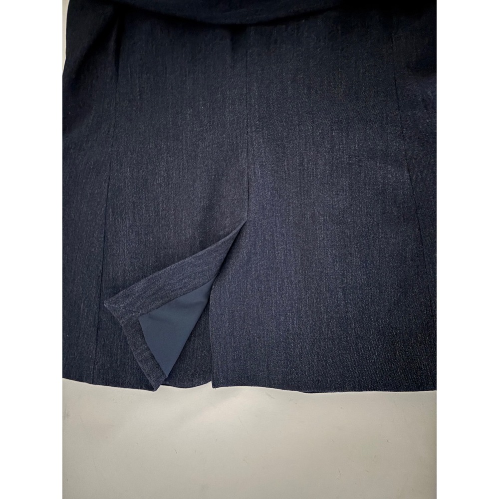 Polished Professional Blazer Size M Dark Wash Editor Lined w/ Vent & Structure - Picture 13 of 13